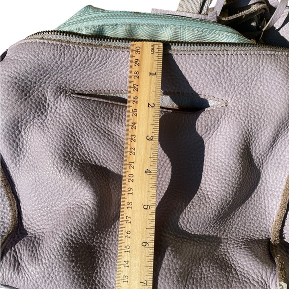 The Sak Exclusive Lavender Studded Leather Shoulder Bag adjustable strap. - Picture 6 of 14